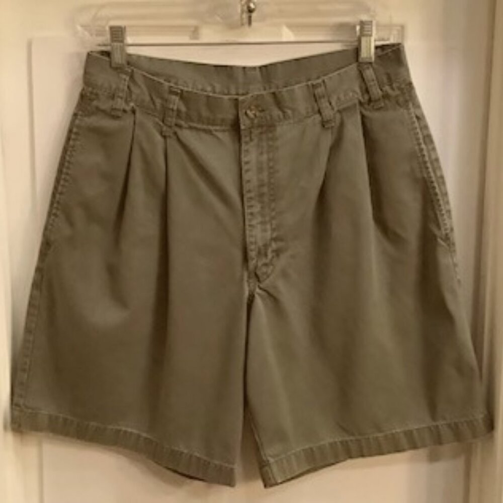 High Sierra Men's Shorts-Army Green-Size W32-100% Cotton